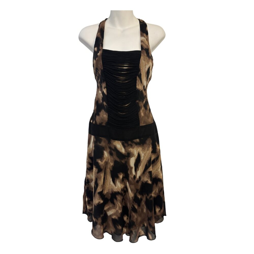 Brown Print Dress